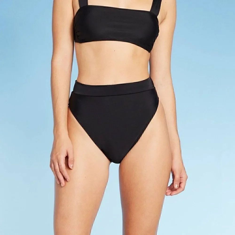 Xhilaration Junior's High Leg High Waist Bikini Bottom Sz M